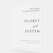 Simple Minimalist Right Justified Welcome Acryl Bord (Hoek)