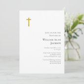 Simple Minimalist Roman Catholic Baptism Kaart (Staand voorkant)