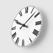 Simple Minimalist Roman Numerals Ronde Klok (Hoek)