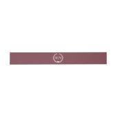 Simple Minimalist Romantic Rosewood Monogram Uitnodigingen Wikkel (Vlak)