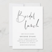 Simple Minimalist Script Bridal Lunch Kaart (Voorkant)