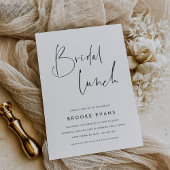 Simple Minimalist Script Bridal Lunch Kaart