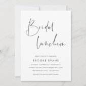 Simple Minimalist Script Bridal Luncheon Kaart (Voorkant)
