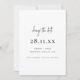 Simple Minimalist Script Font Wijzig de datum Save The Date