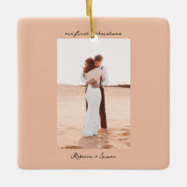 Simple Minimalist Script Photo Keramisch Ornament