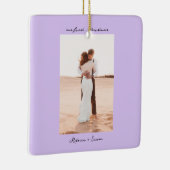 Simple Minimalist Script Photo Keramisch Ornament (Rechts)