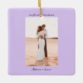 Simple Minimalist Script Photo Keramisch Ornament (Voorkant)