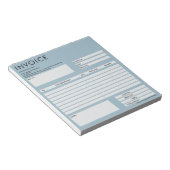 Simple Minimalist Small Invoice Form Business Logo Notitieblok (Schuin)