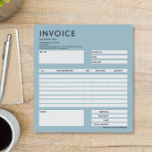 Simple Minimalist Small Invoice Form Business Logo Notitieblok