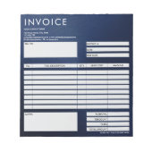 Simple Minimalist Small Invoice Form Business Logo Notitieblok (Voorkant)