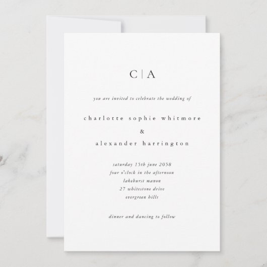 Simple, minimalist, small letters, small caps  kaart (Voorkant)