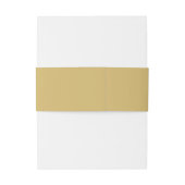 Simple Minimalist Soft Gold Monogram  Uitnodigingen Wikkel (Achterkant Voorbeeld)