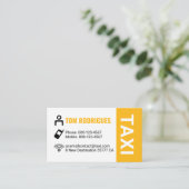 Simple Minimalist Taxi Service Driving Visitekaartje (Staand voorkant)