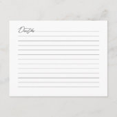 Simple Minimalist Type Script Recipe Kaart (Achterkant)