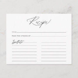 Simple Minimalist Type Script Recipe Kaart