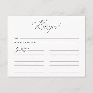 Simple Minimalist Type Script Recipe Kaart