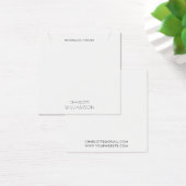Simple Minimalist Typography Jewelry Display Card Vierkante Visitekaartjes (Bureau)