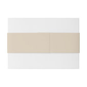 Simple Minimalist Warm Sand Monogram Uitnodigingen Wikkel (Achterkant Voorbeeld)