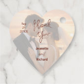 Simple Minimalist Wedding Vows Sunset Beach Bedankjes Labels (Achterkant)