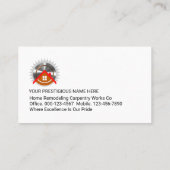 Simple Minimalist Wood Timber Carpentry Visitekaartje (Achterkant)