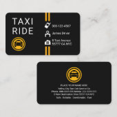Simple Minimalist Yellow Taxi Lines Visitekaartje (Voorkant / Achterkant)