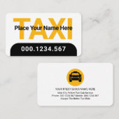 Simple Minimalist Yellow Taxi Service Visitekaartje (Voorkant / Achterkant)