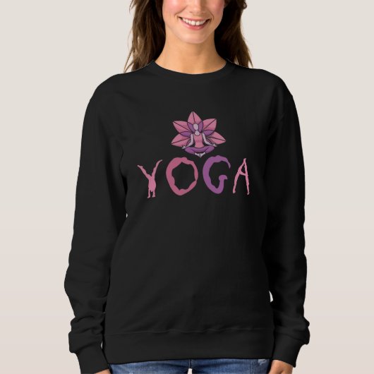 Simple Minimalistic Lotus Flower Yoga Trui (Voorkant)