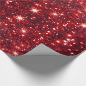 Simple Minimalistic Red Glitter Valentines Day  Cadeaupapier (Hoek)