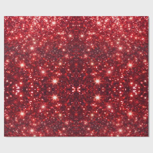 Simple Minimalistic Red Glitter Valentines Day  Cadeaupapier (Vlak)