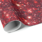 Simple Minimalistic Red Glitter Valentines Day Cadeaupapier (Rol Hoek)