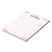 Simple Minimaslist Boho teacher Notepad Notitieblok (Linkerzijde)