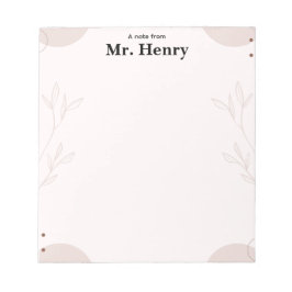 Simple Minimaslist Boho teacher Notepad Notitieblok