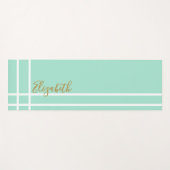 Simple mint green minimalist custom name ladies  yogamat (Voorkant (horizontaal))
