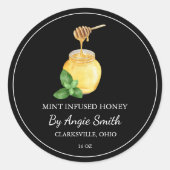Simple Mint Infused Honey Label (Voorkant)