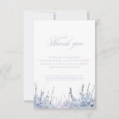Simple Misty Watercolor Abstract Lavender Wedding Bedankkaart (Voorkant)