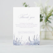 Simple Misty Watercolor Abstract Lavender Wedding Bedankkaart (Staand voorkant)