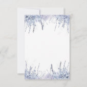 Simple Misty Watercolor Abstract Lavender Wedding Bedankkaart (Achterkant)