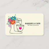 Simple Mixer Floral Cake Bakery  Visitekaartje (Voorkant)