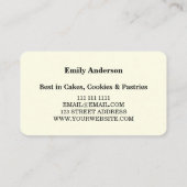 Simple Mixer Floral Cake Bakery  Visitekaartje (Achterkant)