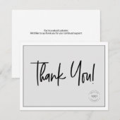 Simple Mod grey Company Logo Social Bedankt (Voorkant / Achterkant)