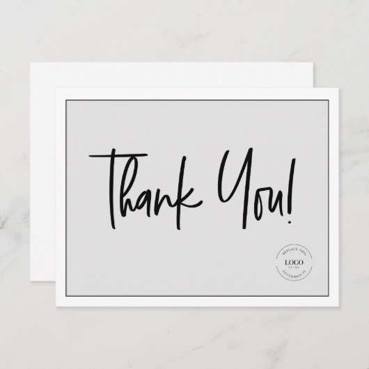 Simple Mod grey Company Logo Social Bedankt (Voorkant / Achterkant)