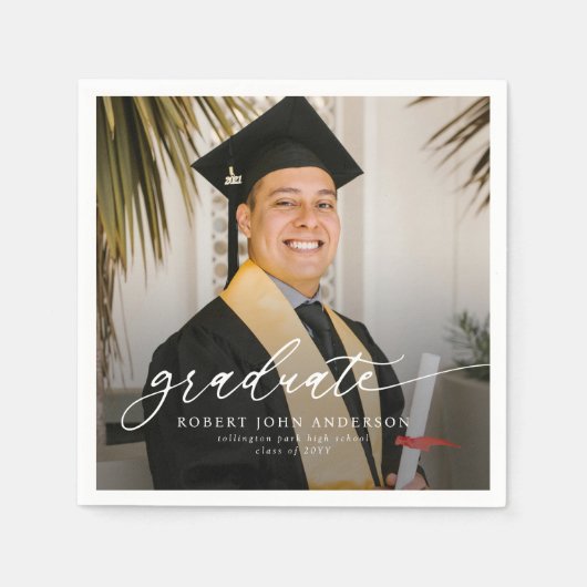 Simple Modern 2026 Photo Graduation Servet (Voorkant)