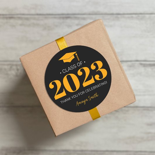 Simple Modern 20__ Afstuderen CadeauSticker Ronde Sticker