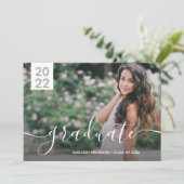 Simple Modern 2 Photo Afstuderen Aankondiging (Staand voorkant)