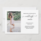 Simple Modern 2 Photo Afstuderen Aankondiging (Achterkant)