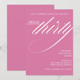 Simple Modern 30th Birthday Kaart