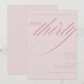 Simple Modern 30th Birthday Kaart (Voorkant / Achterkant)