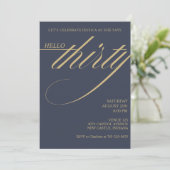 Simple Modern 30th Birthday Kaart (Staand voorkant)