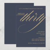 Simple Modern 30th Birthday Kaart (Voorkant / Achterkant)