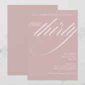 Simple Modern 30th Birthday Kaart (Voorkant / Achterkant)